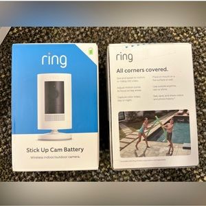 Two Ring Stick-up Security Cameras